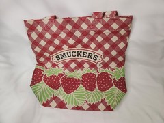Sweet Vintage Smucker’s – Strawberry – Red Gingham Tote Bag