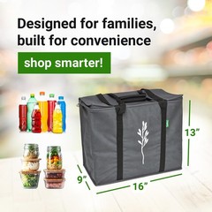 Green Bulldog 2Pack Insulated Grocery Bags – Foldable Reusable Cooler Bags wi…