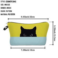 Livel lhood Kitten Gifts Black Cat Makeup Bag Cute Organizer hz1534