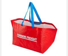 2-PACK – Harbor Freight Shopping Bag LARGE, Red, 21 ¾x14x13 ¾ “/19 gallon, 55 lb