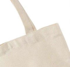 Canvas Tote Bag Cat Print Foldable Large Beige Shopping Bag
