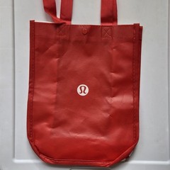 Lululemon Reusable Tote Bag Red White Logo Shopping Gym