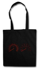 SPEEDOMETER SHOPPING BAG Tacho Car Racing Tuning Oldtimer Classic Speed KM/H