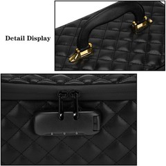 KaAutoler Portable makeup box with Lock, Large Capacity Travel Makeup Black