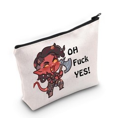 JXGZSO Oh F Yes Karlach Inspired Cosmetic Bag Funny RPG F