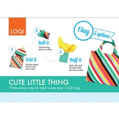 LOQI Geometric 2 Triangles Reusable Shopping Bag