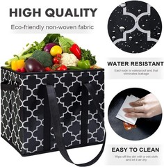 Eco-Friendly 3-Pack Reusable Grocery Bags – Water Resistant & Easy to Clean