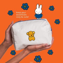 The Crème Shop Miffy Perfect Travel Makeup Bag, Cute Zipper Pouch, White
