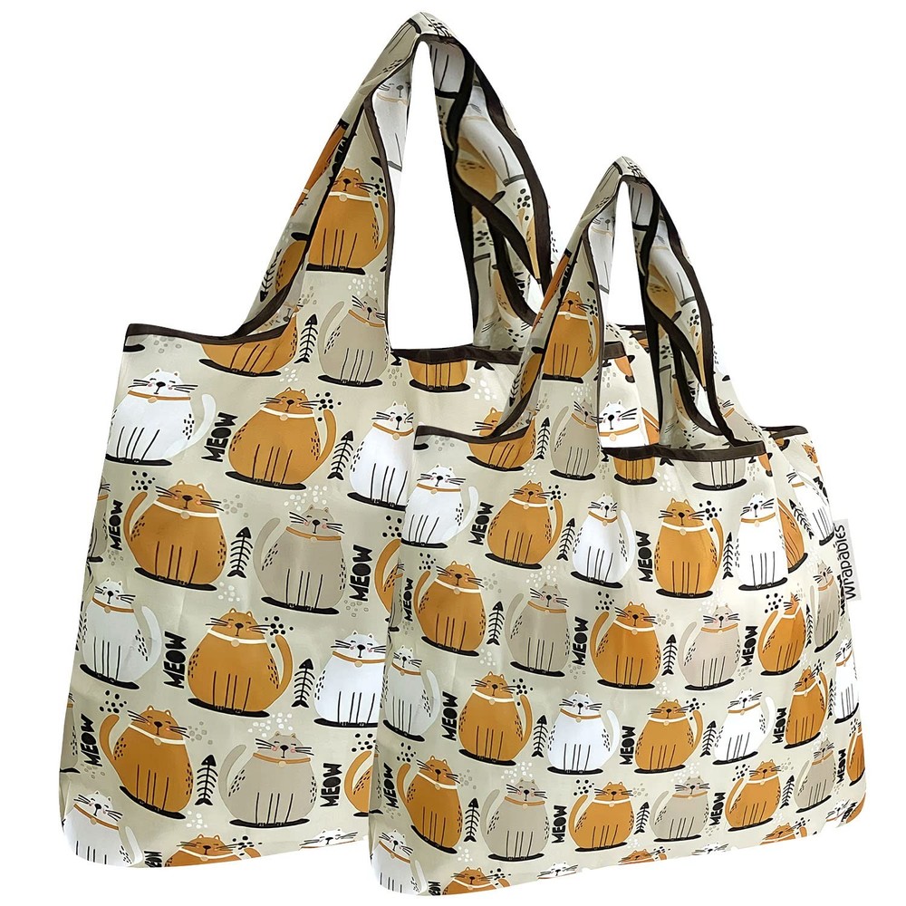 Large Foldable Tote Nylon Reusable Grocery Bags Shopping Travel Carry On
