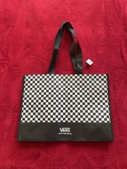 NEW Vans Off The Wall Checks Reusable Black & White Shopping Bag 13H x 18″L