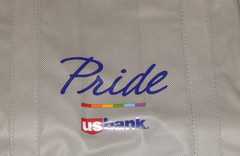 PRIDE GAY RAINBOW US BANK GRAY ECO BAG REUSABLE GROCERY 15″ X 13″ NEW