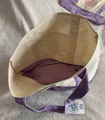 Trader Joe’s Easter 2026 Lilac Canvas Tote Bag Full Size NWT Double Sided Pocket