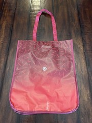Lululemon Large Reuseable Store Shopping Bag/Tote – 14 x 16 x 6 – Red Ombre