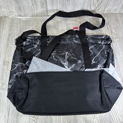 Thirty One Cinch Utility Tote Black Midnight Marble NWT Reusable Double Strap