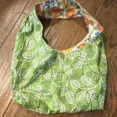Multicolor Fabric Reusable Shopping Bag Foldable Floral & Nature 16x11x20 in