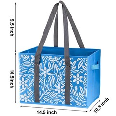 yarlung 4 Pack Reusable Grocery Bags, Collapsible Large Storage Box Bag with …
