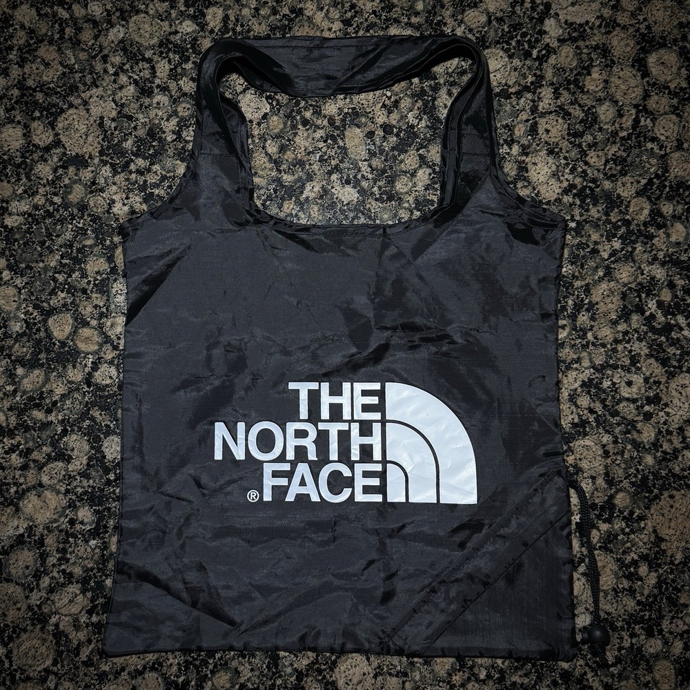 The North Face Nylon Reusable Shopping Tote Bag Lightweight Black Foldable
