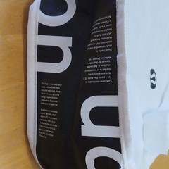 Lululemon Reusable Shopping Bag Foldable Recycled White Black Modern Solid