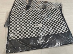 Qty 2 Vans Off The Wall Reusable Large Black/White Checkered Shopping Tote Bag