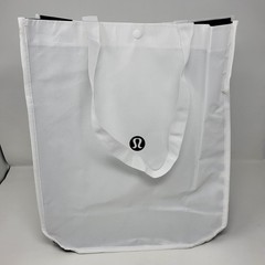Lululemon Reusable Tote Shopping Bag Recycled Materials Nylon Feel Snap Button