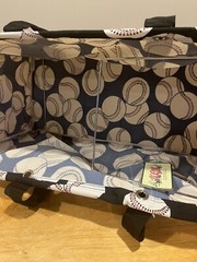 N Gil 31 Large Utility Tote in Baseball Pattern New