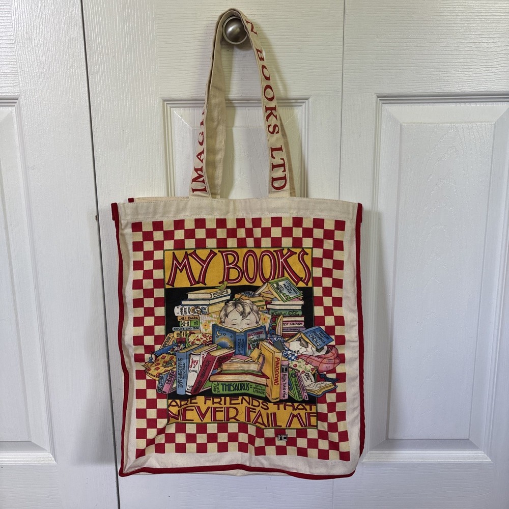 Mary Engelbreit Canvas Tote Book Bag My Books Are Friends That Never Fail Me