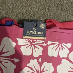 Lot 8 Juncture Reusable Totes Pink Blue