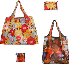 2-Piece Reusable Grocery Bags,Shopping Bags,Grocery Bags Reusable Shopping 60+Po