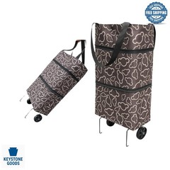 Foldable Waterproof Reusable Grocery Tote with Wheels – Eco-Friendly & Portable