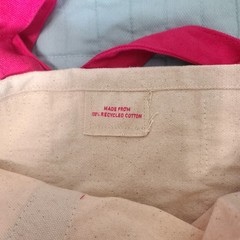 T-Mobile Tuesdays Mini Canvas Tote Bag Cream & Magenta 100% Recycled Cotton