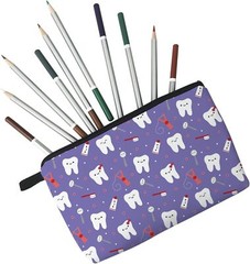 Women Travel Bag Teeth Pattern Printed Cosmetic Makeup Small Pouch…