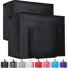2 Pack Insulated Reusable Grocery Bag with Zippered Top X-Large Frozen Foods