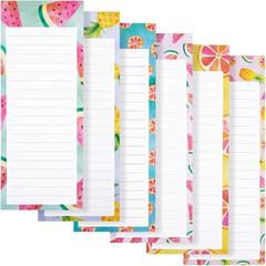 6-Pack Magnetic Grocery List Pad for Fridge- Cute Shopping List Paper Note Pads
