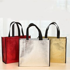 Foldable Laser Shopping Bag Reusable Waterproof Fabric Non-woven Bag Unisex