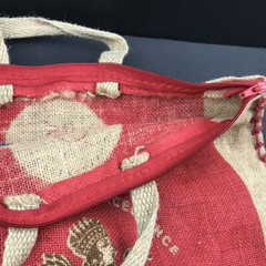 Royal Basmati Rice Lot of 3 EMPTY Reusable Zippered Burlap Sack/Tote Bags