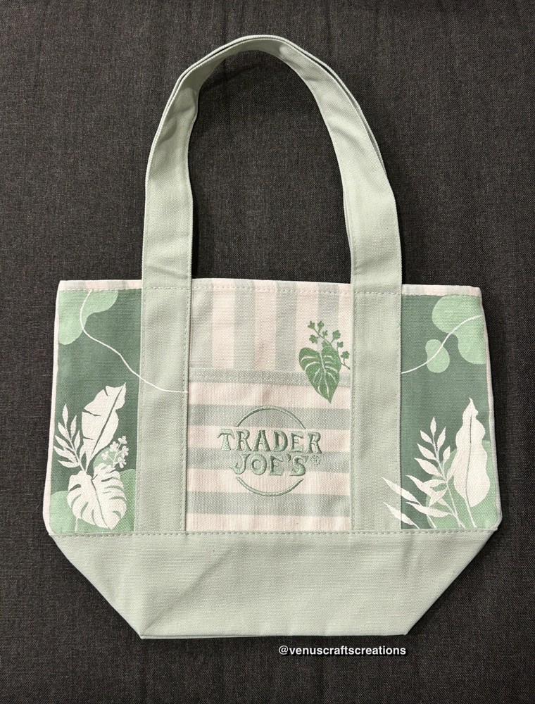Made To Order – Hand-Painted Trader Joe’s Striped Mini Green — Tropical Plants