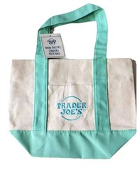Trader Joe’s Mini Canvas Tote Bag Pastel Green Hottest It Bag Limited Spring🛍️