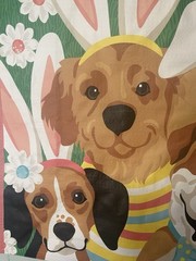 Marshall’s Easter Puppy Dogs w/ Bunny Ears Reusable Shopping Gift Tote Bag Large