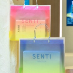 Eco Shopping Bag Gift Pouch Portable Reusable Waterproof Transparent Frosted