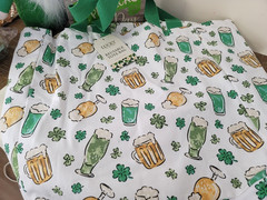 NWT CANVAS TOTE BAG Clover 🍀 Beer Graphics /2 Packs Cocktail Napkins