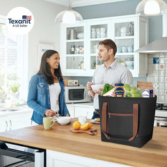 Jumbo Insulated Cooler Bag with Zipper, Collapsible Leak Proof Insulated Bag wit