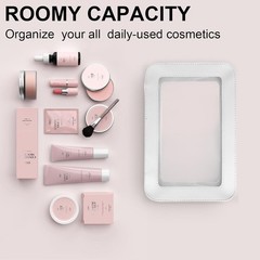 Clear Makeup Bags TSA Approved Toiletry Bag W/ Zipper Transaparent Makeup