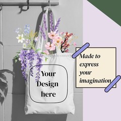 White Canvas Tote Bags Bulk | Custom Printable | Heavy Duty | Pack of 10–60