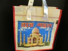Extra Large Canvas Tote Bag, Design “Taj Mahal”, Made in India, New