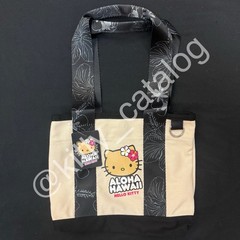 ABC Stores Hawaiʻi: Sun Tan Hello Kitty Big Face Mini Canvas Tote Bag, Black