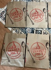 Lot of 12 Trader Joe’s Paper Shopping Bags Great Condition Offers Welcome