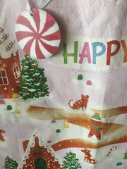 Holiday Xmas Gingerbread Village Reusable Shopping EcoTote Gift Bag~HomeGoods