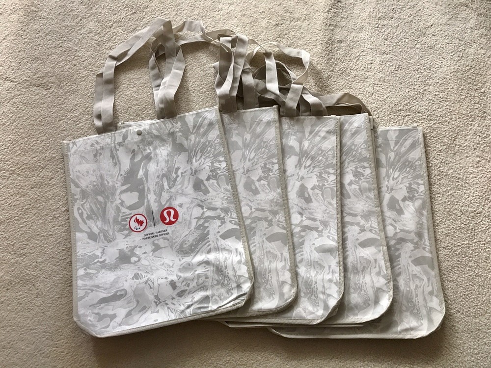 Lululemon Canada Olympic 5 Large Shopper Bags Eco Friendly
