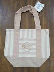 Trader Joe’s Mini Pastel Stripe Canvas Tote Bag – BEIGE/TAN – Limited Edition