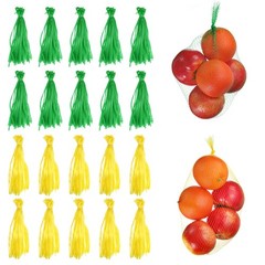 100pcs Egg Hatching Bags, 12 Inch Reusable Produce Mesh Bag, Yellow/Green